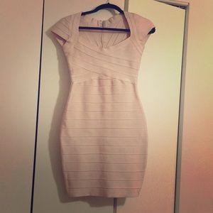 Herve Leger capped sleeve dress